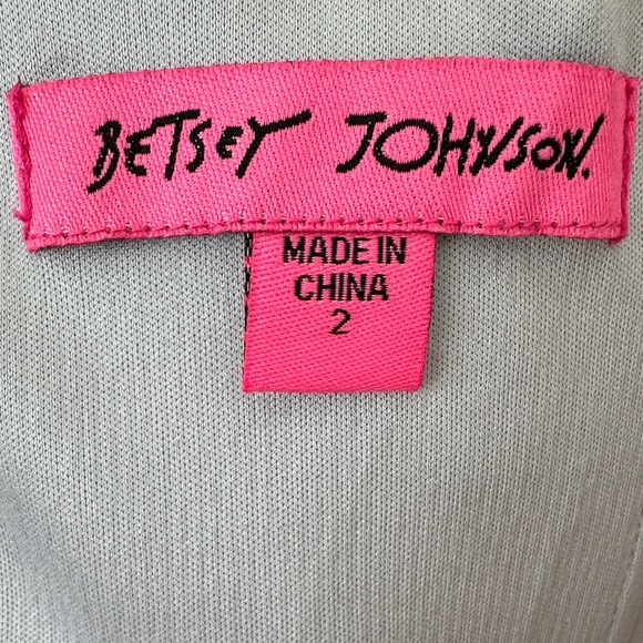 Betsy Johnson Pink Silver Floral Jacquard A-Line Wedding Guest Dress Size 2 - Picture 9 of 13